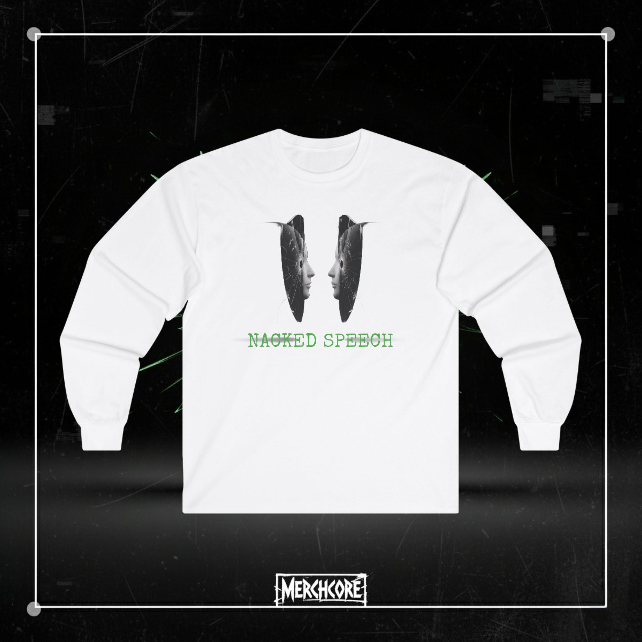 MerchCore - NACKED SPEECH - Long Sleeve - Digital Fragment