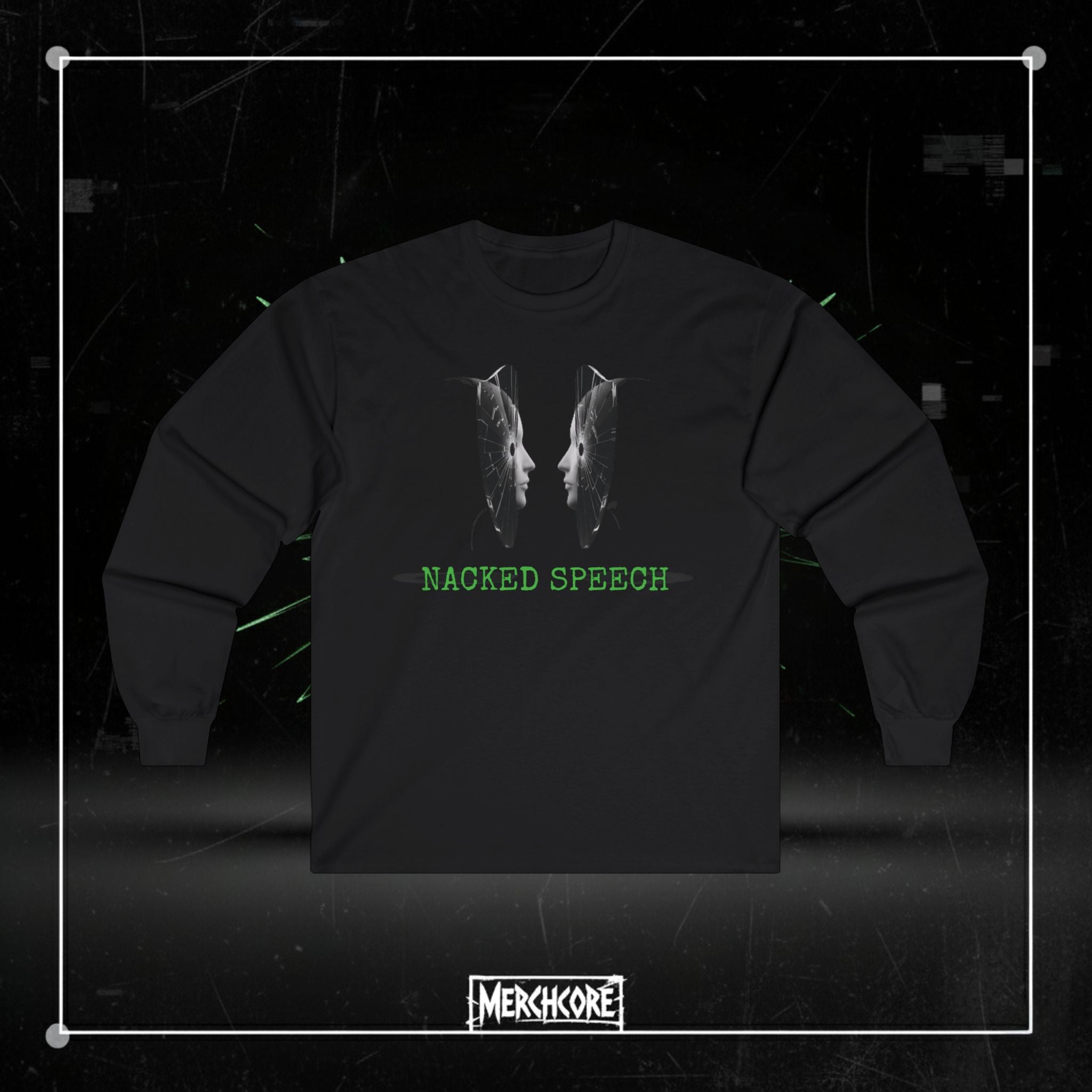 MerchCore - NACKED SPEECH - Long Sleeve - Digital Fragment