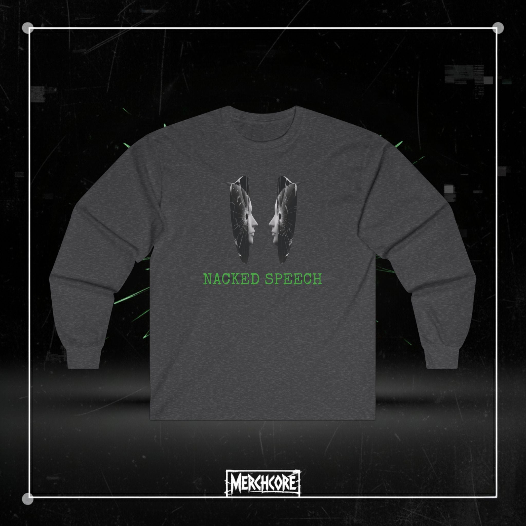 MerchCore - NACKED SPEECH - Long Sleeve - Digital Fragment